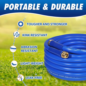Wholesale Price Custom Length/Color/Logo PVC Garden <strong>Hose</strong> CE Certified 100m with Brass and <strong>Rubber</strong> Garden <strong>Hose</strong> OEM Supplier - Product Image 4