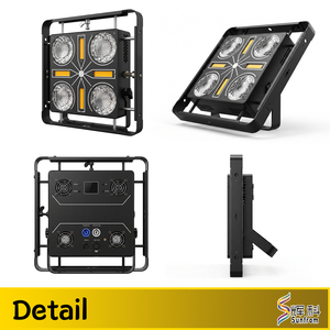 Projecteur matriciel LED RGBA 350W, 4x50W COB RGB, 4x40W Amber <span class=keywords><strong>DMX</strong></span> pour scène, concerts et événements - Product Image 3