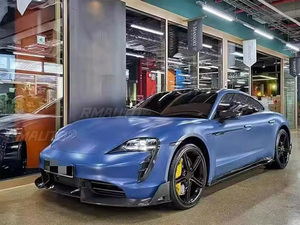 6Pcs Car Real Carbon Fiber Front Bumper <b>Splitter</b> Air Vent Fender Trim Cover Decoration Sticker for Porsche Taycan 2018-2022 - Product Image 5