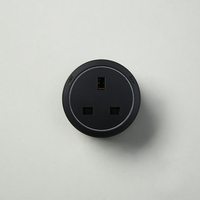 Prise électrique murale en bois noir argenté, longueur personnalisée 50CM/60CM/70CM/80CM/100CM