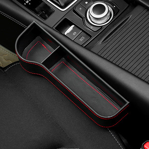 Organizzatore per Auto con Portabicchieri e Riempitivo per Spazio tra Sedili in Pelle PU, Scatola Portaoggetti per Console Centrale - Product Image 2