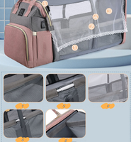 Sac à dos de luxe Oxford imperméable et pliable pour l'été, station de change portable, lit de rangement, sac de voyage pour couches de bébé en polyester