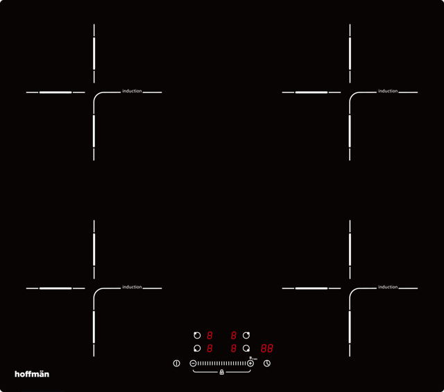 Easy Cleaning 4 Burner Induction Hob 7200W Built in Induction Cooker Home Induction Cooktop
