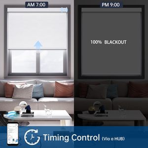 Persianas Rolô Inteligentes Motorizadas Elétricas <span class=keywords><strong>Blackout</strong></span> Lisas Ecológicas Modernas Automáticas Compatíveis com Alexa Google Home e Controle Remoto - Product Image 4