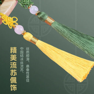 Sachet d'armoise vieillie pour le Festival des Bateaux-Dragons, pochette décorée de style chinois, sachet, cordon long de style antique, imprimé portable - Product Image 1