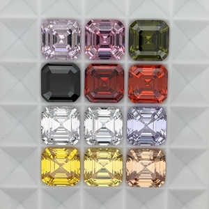 GEMAS HQ, Circonita Cúbica Sintética con Corte Asscher <span class=keywords><strong>de</strong></span> 3x3mm a 10x10mm, Piedras Preciosas <span class=keywords><strong>de</strong></span> Circonita Cúbica 5A en Varios <span class=keywords><strong>Colores</strong></span> en Oferta - Product Image 5