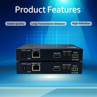 Extensor HDMI HDBaseT de 100 m, Compatible con 4K, Transmisión USB-KVM, Hardware Puro, Conexión y Uso para Proyectos Multipantalla