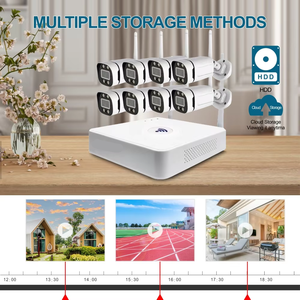 Système de surveillance CCTV à vision nocturne couleur, 8 canaux, IP66, kit NVR sans fil WiFi, caméra de sécurité IP66 2MP 3MP 5MP - Product Image 5