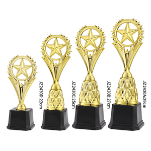 Star Design Modern Custom Trophy Plastic Crafts Handmade Quality Golden Plated Reading Competition Trophy Gifts