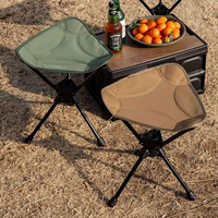 Chaise de plage et de pêche moderne avec structure en acier, tissu Oxford 600D, pivotante à 360 degrés, portable, pliable, légère, mobilier d'extérieur