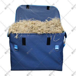 Comedero para Heno a Cuadros Azules, Gran Capacidad, Tela Oxford 600D, Comedero Tubular para Caballos, Bolsa de Almacenamiento para Alimentación de Ganado - Product Image 4