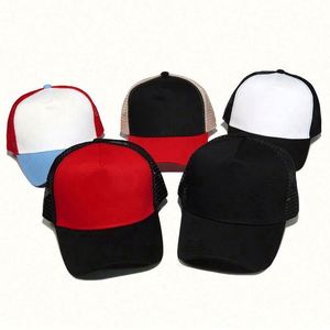 Gorras de Malla de Algodón Lisas, Gorra Trucker con Logotipo Personalizado, 5 Paneles, 100% Algodón, Gorras Deportivas Lisas, Gorra de Béisbol al por Mayor - Product Image 1