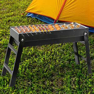 Venta caliente tipo carbón <span class=keywords><strong>barbacoa</strong></span> Metal plegable <span class=keywords><strong>barbacoa</strong></span> parrilla Charbroiler para Camping Picnics fiesta en la playa - Product Image 6