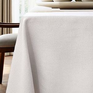 Woven Elegant Rectangular Tablecloth Tight Linen Effect Washable Waterproof Dining Room Party Wedding - Product Image 2