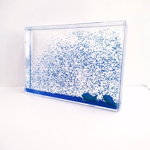 Cornice Fotografica Acrilica Personalizzata 4x6 Pollici <span class=keywords><strong>con</strong></span> Glitter Liquido Blu Squalo, <span class=keywords><strong>Cornici</strong></span> Quadrate in Plastica <span class=keywords><strong>con</strong></span> Materiale PS - Product Image 5