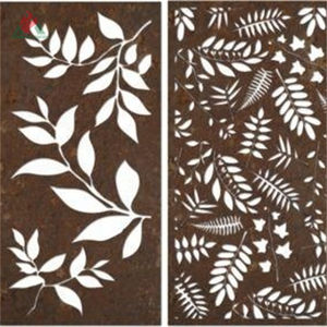 Écran décoratif d'extérieur de jardin en acier, 55 cm, en tissu, décoratif - Product Image 6