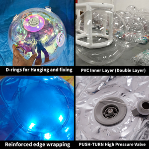 Boules miroir gonflables géantes, sphères pour la décoration <span class=keywords><strong>de</strong></span> fêtes, mariages et événements, ballons miroir brillants en PVC gonflables <span class=keywords><strong>de</strong></span> grande taille - Product Image 3