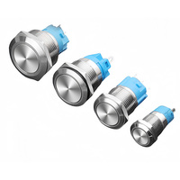 Autobloquant 12/16/19/22mm laiton bouton interrupteur LED anneau illuminé étanche bouton d'alimentation tension Max 12V/24V/110V/220V Max