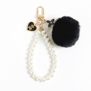 TG-2669 Topgoods Porte-clés en fausse fourrure légère gaufrée, motif Anime 3D, avec pompon doux et moelleux - Product Image 6
