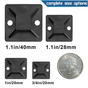 Attaches de câblage auto-agrippantes en Nylon 66 résistantes à la chaleur, blanches et noires, pour fixation <span class=keywords><strong>murale</strong></span> et gestion des fils - Product Image 5
