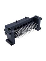 1-1718093-1 Module de connecteur automobile domestique enfichable, 42 broches, 3 rangées, à montage sur carte, connecteur mâle à broches droites, isolation PBT, 12V