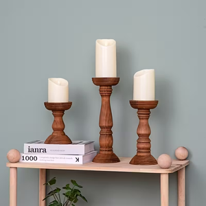 3 portacandele in <span class=keywords><strong>legno</strong></span>, - Product Image 6