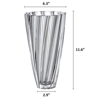 Vases en verre cylindriques élégants et transparents personnalisés pour la décoration, vente en gros d'articles ménagers bon marché