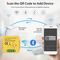 Interrupteur intelligent WiFi Matter 16A, module de relais pour la domotique, contrôle par application, compatible HomeKit, SmartThings, Alexa, Google, 1/2/3 canaux