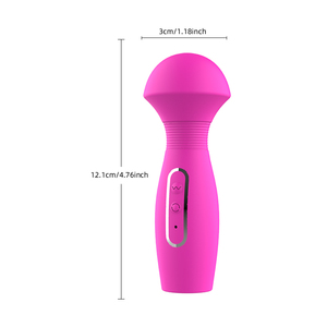 Masajeador de Clítoris Giratorio de Silicona Suave Recargable por USB, Resistente al Agua IPX6, de 10 Velocidades, con Forma de Hongo Rosa, de Alta Calidad - Product Image 2