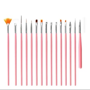 Lot de 15 Nouveaux <span class=keywords><strong>Pinceaux</strong></span> de Nail Art <span class=keywords><strong>pour</strong></span> Peinture, <span class=keywords><strong>Gel</strong></span> <span class=keywords><strong>UV</strong></span>, French Manucure et Acrylique - Product Image 2