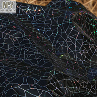 Tissu holographique en toile d'araignée noire imperméable 100% PU Nanyee pour costumes, maillots de bain et chaussures