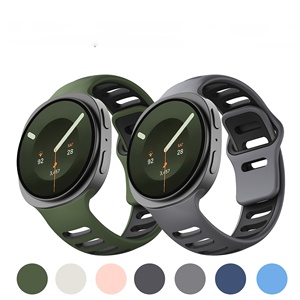 Correa de reloj de silicona transpirable hueca de dos colores al por mayor, correa de repuesto deportiva personalizada OEM para Samsung Galaxy Watch 9 - Product Image 1