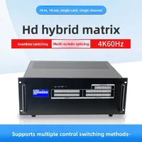 Hardrock Industrial Grade Metal 18x18 Single Channel Switching Matrix 110-260V 4U 21W Model WS-QC-X16 untuk Dukungan 4K HDBaseT
