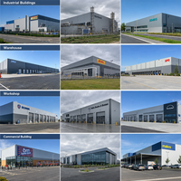 Entrepôt à structure métallique sur mesure, charpente rigide, atelier métallique, bâtiment industriel résistant aux intempéries et à faible entretien