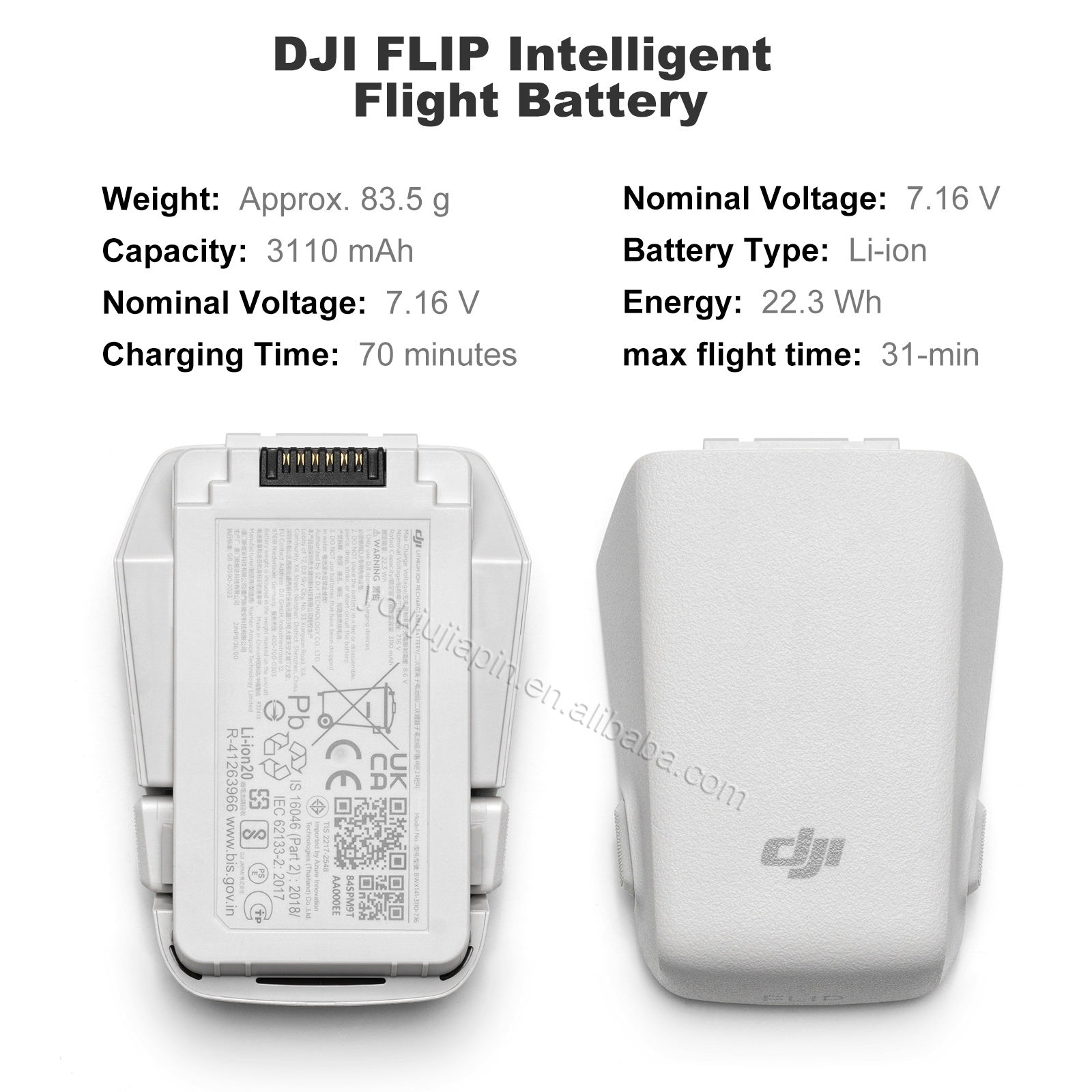 Coque De Batterie Supérieure Et Inférieure Pour Drone Flip DJI
