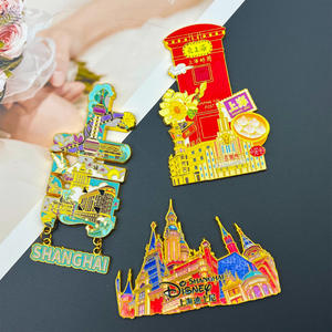 धातु शांगई वतुंग मेपल पत्ती रेफ्रिजरेटर स्टिकर, सांस्कृतिक और पर्यटक आकर्षण, चुंबकीय, स्मृति चिन्ह - Product Image 1