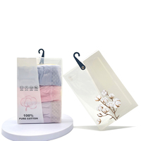 Boîte d'emballage pliable en PVC transparent personnalisée pour sous-vêtements et vêtements, avec cintre intégré