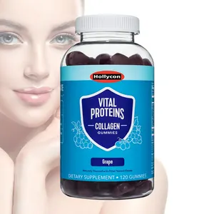 Free Vegan Vitamin Mendukung Kuku Rambut Meningkatkan Elastisitas Kulit Protein Vital Hdrolized Collagen Gummies