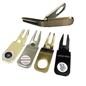 Blank Customized Embossed Laser <b>Engraving</b> Multi-function Golf Accessories Golf Pitch Fork Cigar Holder Golf Divot <b>Tool</b> - Product Image 5