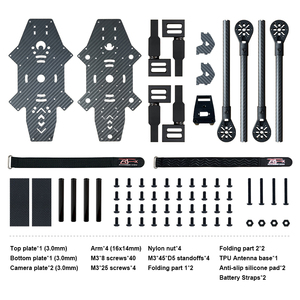 Châssis de drone multirotor pliable en fibre de carbone RJX <span class=keywords><strong>6</strong></span> axes, longue portée, FPV, pièces de drone RC - Product Image 5