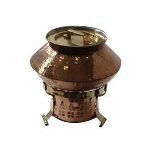 Plato de frotamiento dorado de acero inoxidable de lujo con tapa duradera Juego de buffet Plato de frotamiento de metal Premium - Product Image 1