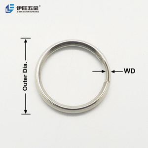 YIWANG Arrival Popular Metal Key Chain Split Key Chain <b>Ring</b> Connector <b>Keyring</b> with Nickel Plated Split <b>Ring</b> - Product Image 3