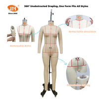 Maniquí de Costura Profesional JUNMEI, Talla Europea 42, Cuerpo Completo, Fabricado en Fibra de Vidrio Resistente para Diseñadores y Sastres