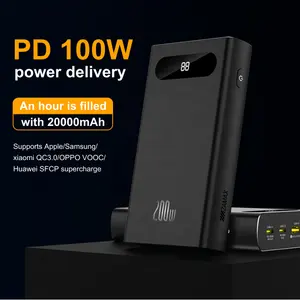 Alibaba Alibaba Best Seller 2021 Portable Type C PD 3.0 40W 60W 100W Power Bank 20000mah Graphene 100w Powerbank For Europe Japan US AU