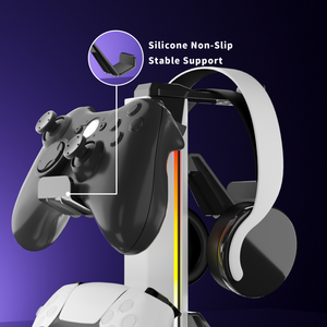 <span class=keywords><strong>Support</strong></span> Casque Station de Recharge Poignée Détachable Prend en <span class=keywords><strong>Charge</strong></span> 9 Modes d'Éclairage Rotatif Accessoire de Jeu PC Rangement Console Wii - Product Image 4