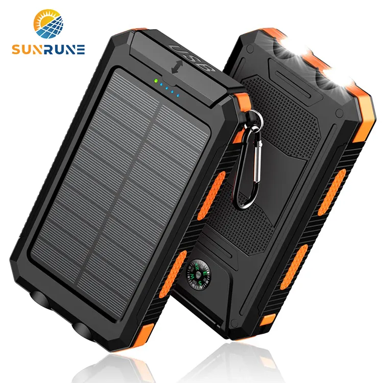 Factory ODM OEM 20000mAh battery solar cell phone charger power bank solar laptop power bank