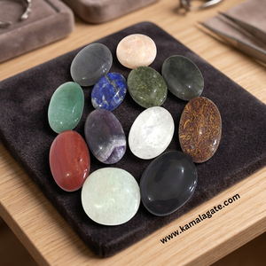 Assorted Handmade Polished Oval Gemstone <b>Worry</b> <b>Stones</b> with Love Theme for Souvenir Use - Product Image 6
