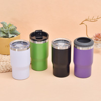Gobelet isotherme créatif et portable en forme de canette de 14 oz pour bière et cola ; en acier inoxydable 304 à double paroi sous vide