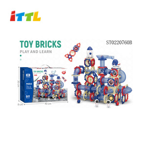 Juguete Educativo STEM, Bloques de Construcción de Plástico, Juego de Pistas, Tobogán, Modelo de Pista de Carreras de Canicas - Product Image 6