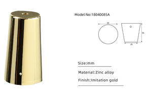 Meubles en laiton pur <span class=keywords><strong>pied</strong></span> LegCup couverture tabouret chaise canapé <span class=keywords><strong>Table</strong></span> lit couverture ronde cône inférieur droit à travers meubles jambe pointe capuchon - Product Image 4